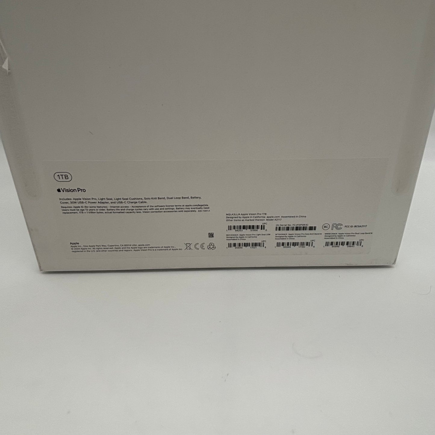 Apple Vision Pro M2 1TB 33W Dual Loop Band M MQLA3LL/A