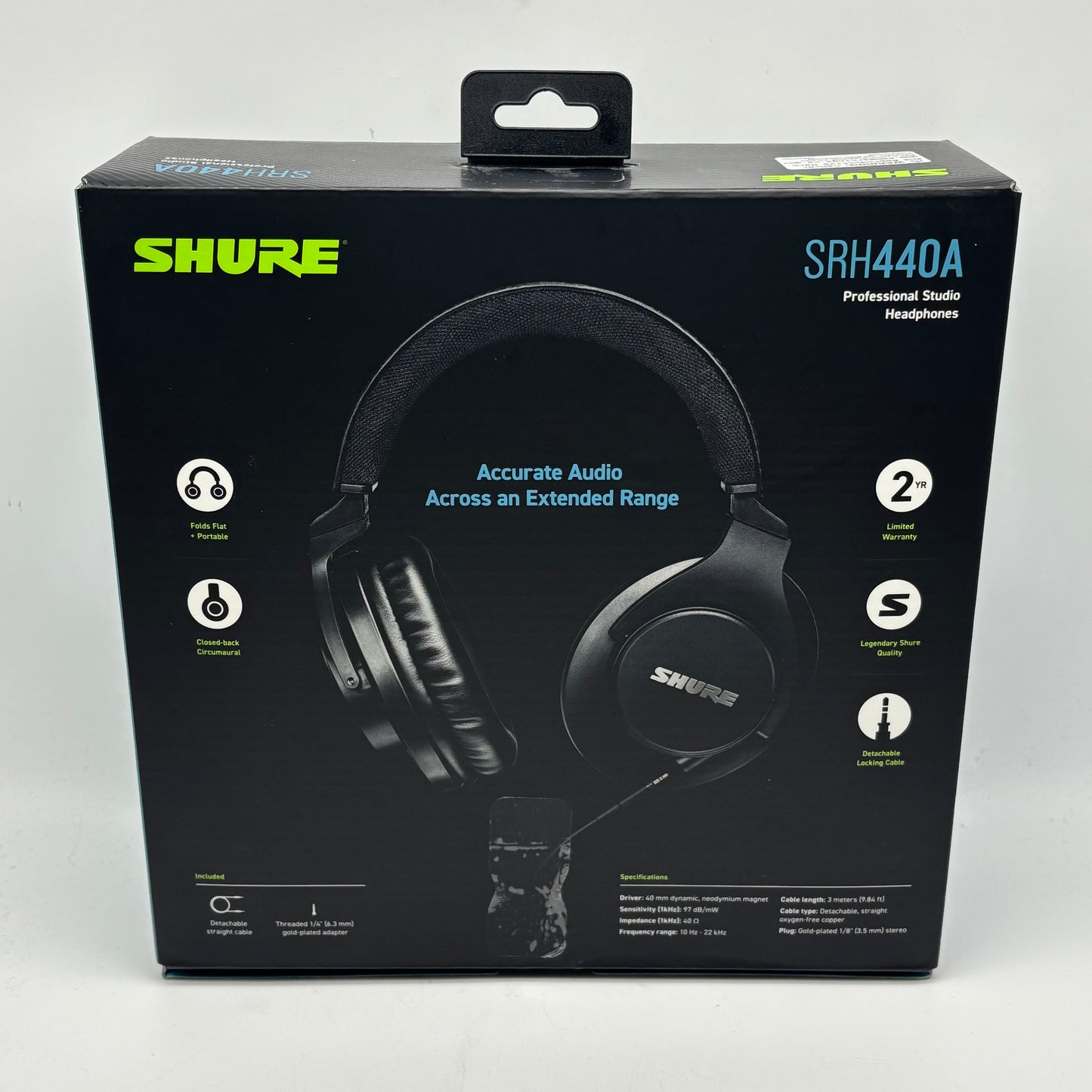 Shure SRH440A Studio Headphones Black