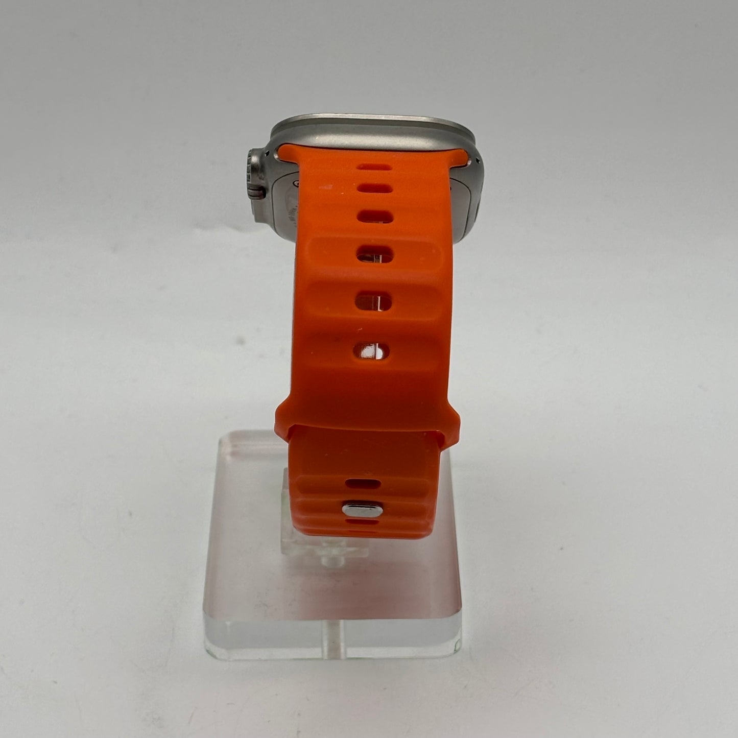 Unlocked Apple Watch Ultra 49MM Natural Titanium Orange Ocean Band MQF53LL/A