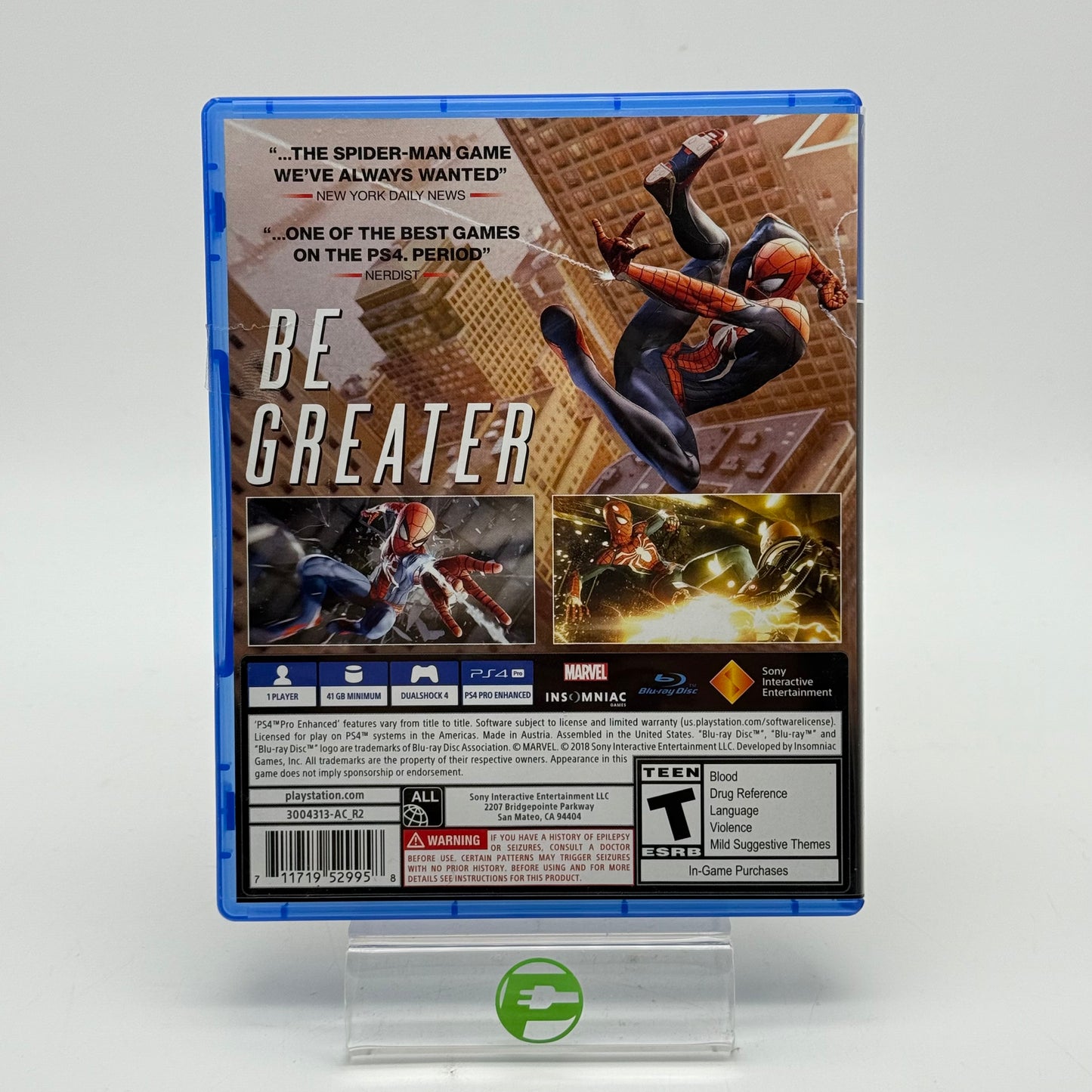 Marvel Spiderman Game of the Year (Sony PlayStation 4 PS4, 2019)