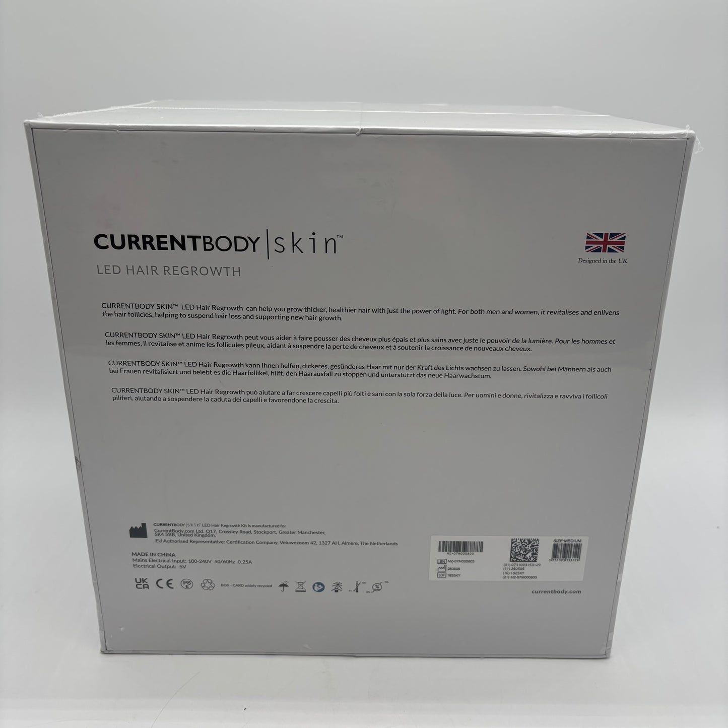 New Current Body Skin LED Hair Regrowth Helmet
