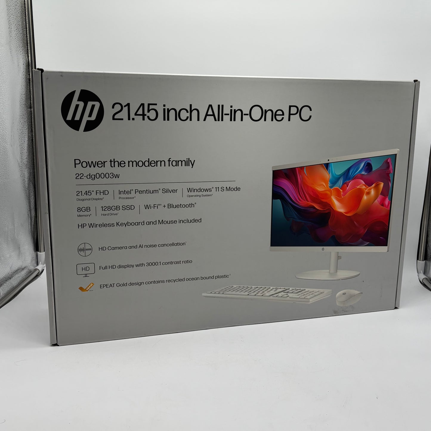 New HP AIO 9D081AA 21.45 Intel Pent. Silver 1.00GHz 8GB RAM
