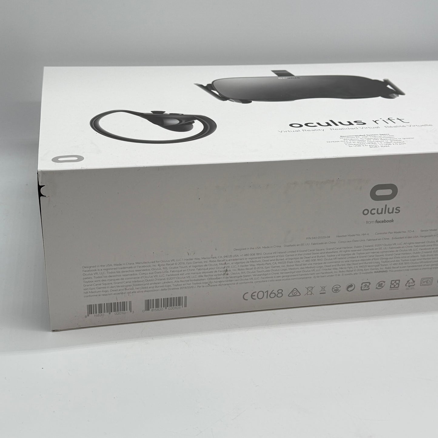 New Oculus Rift PC VR System HM-A TO-A 3P-A 340-01523-04