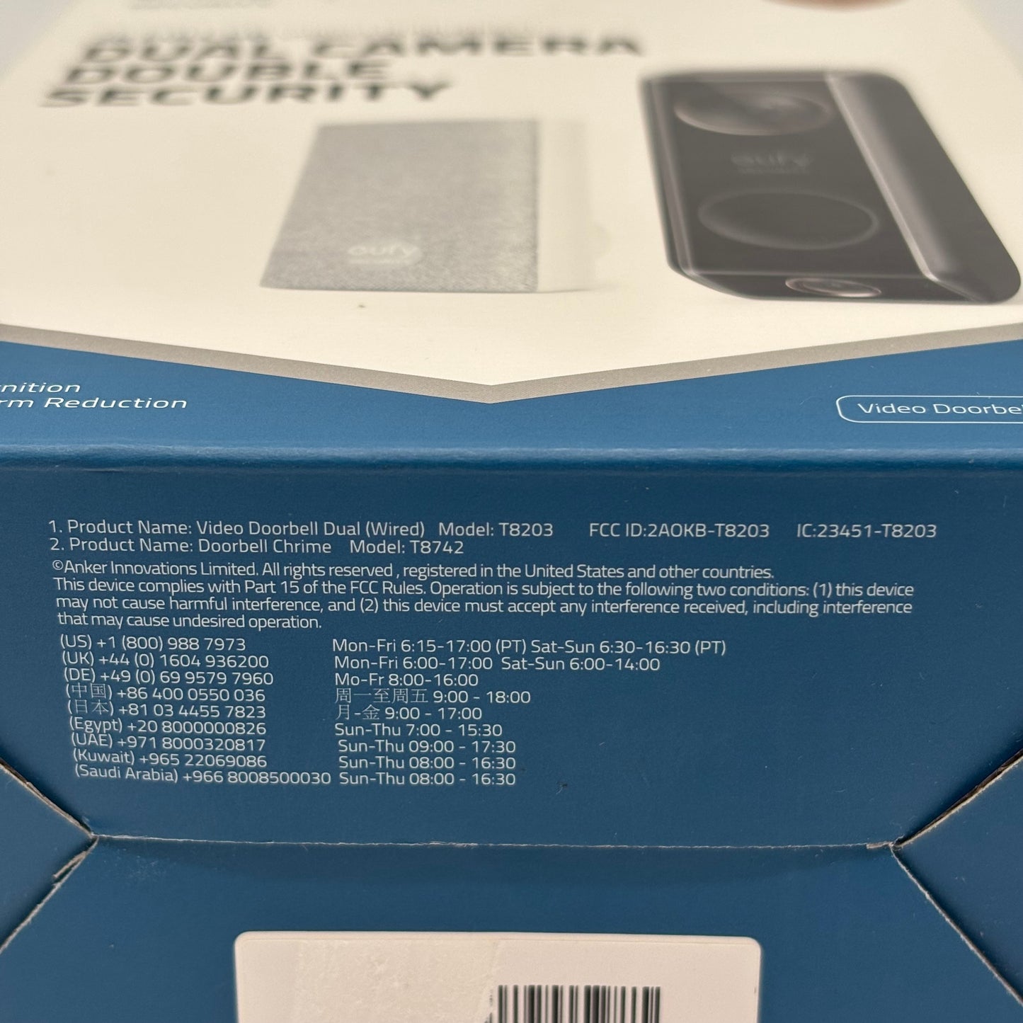 Anker Eufy Dual Camera 2k Full HD Video Doorbell