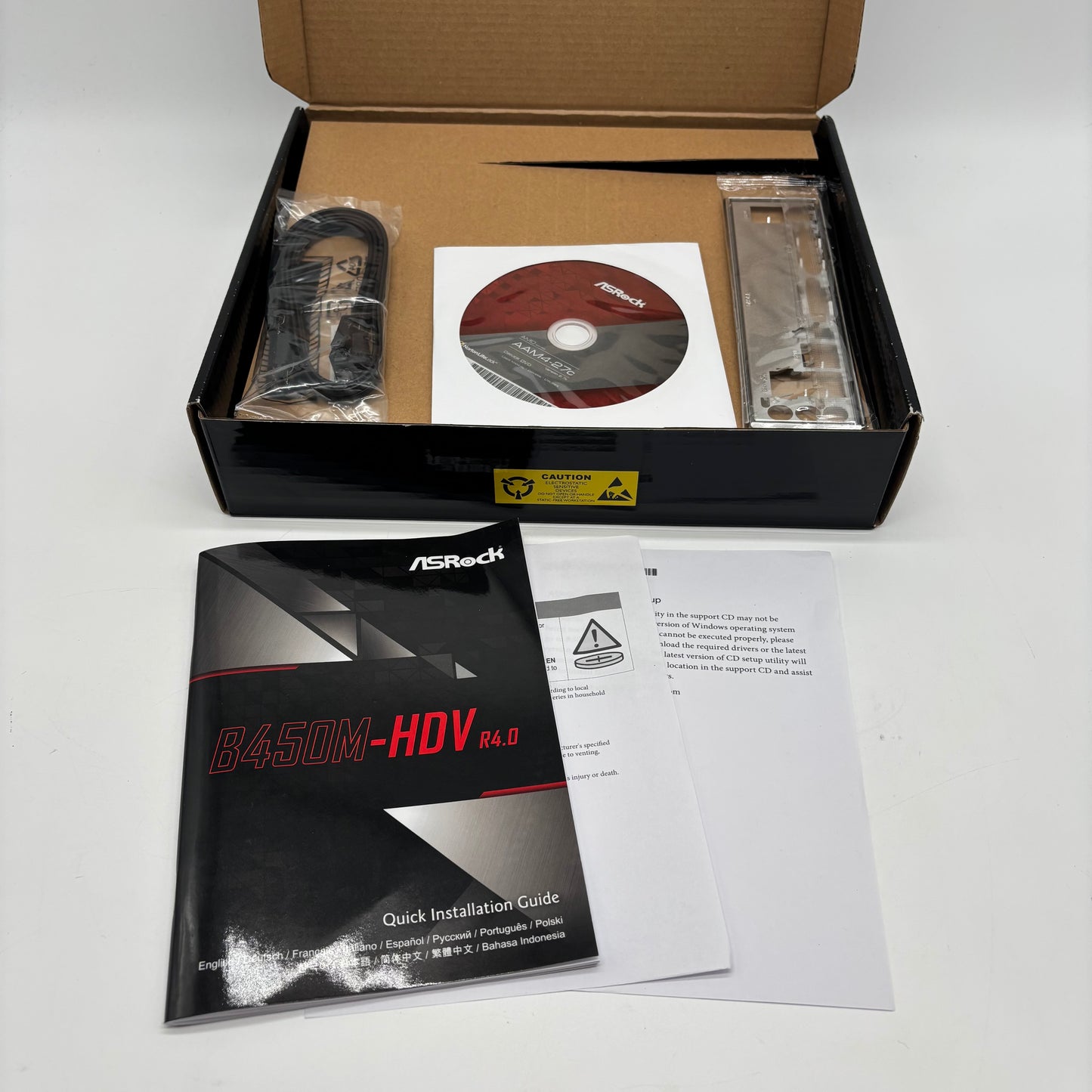 New AsRock B450M-HDV AMD AM4 MicroATX Motherboard