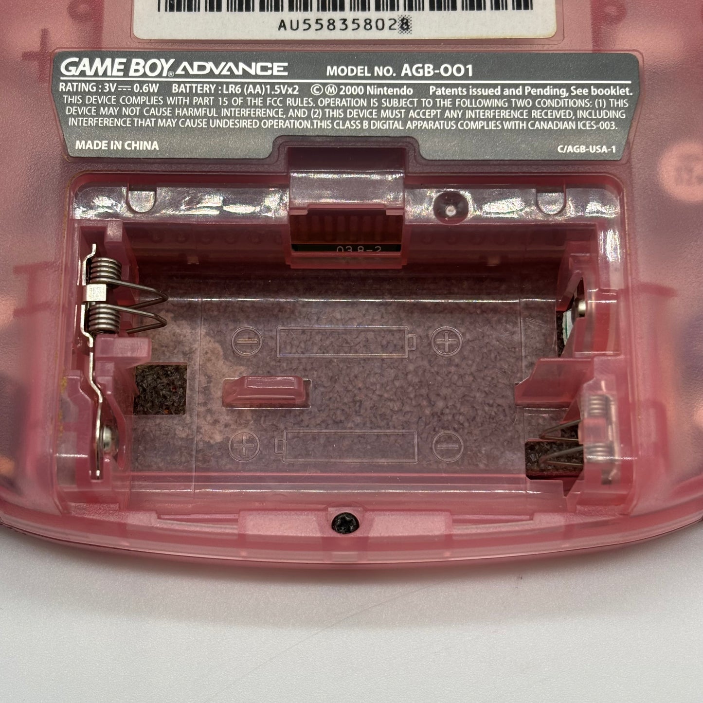 Nintendo Game Boy Advance Handheld Game Console AGB-001 Fuchsia Pink