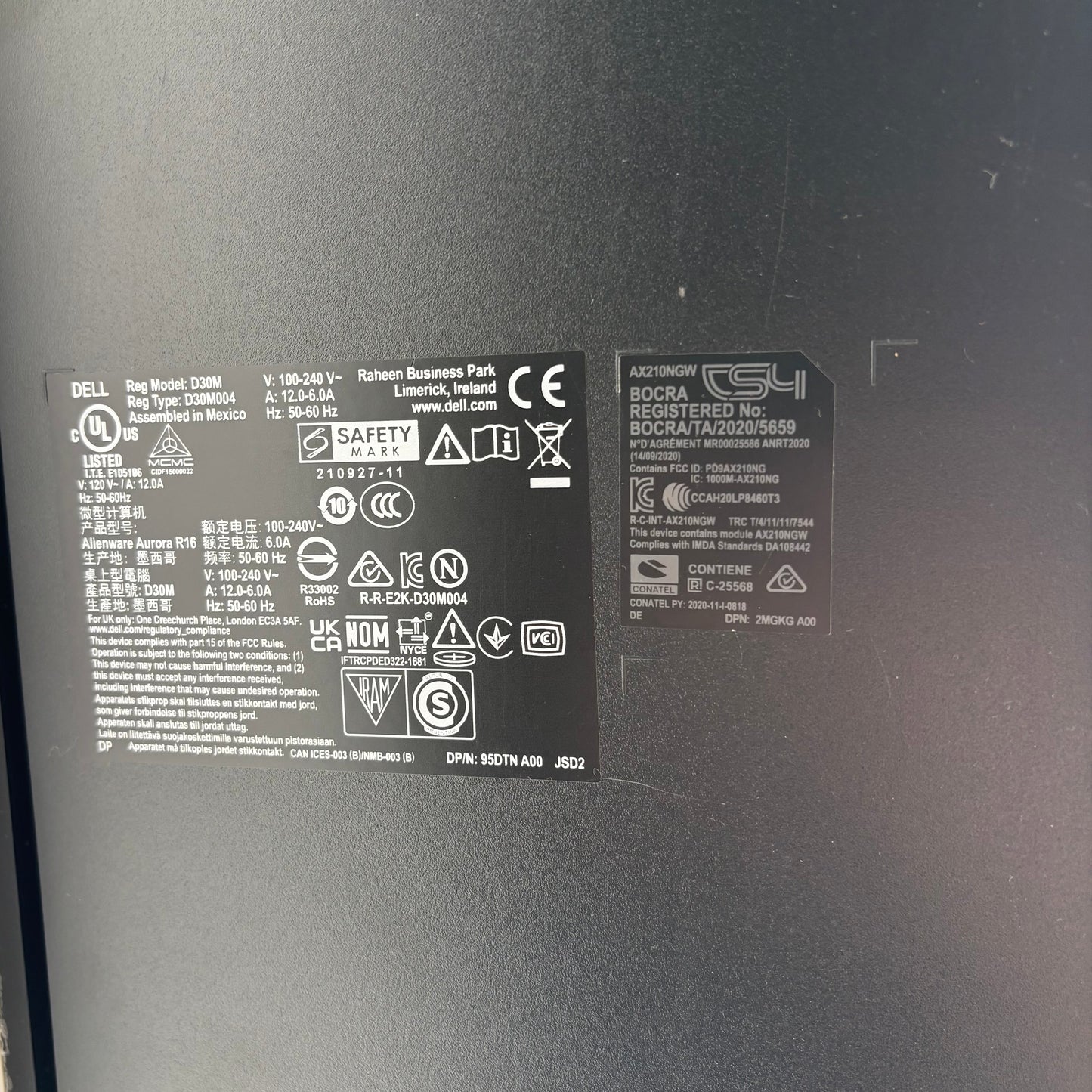 Alienware Aurora R16 i9-14900F 2.0GHz 32GB 2TB Nvidia Geforce RTX 4080 Super