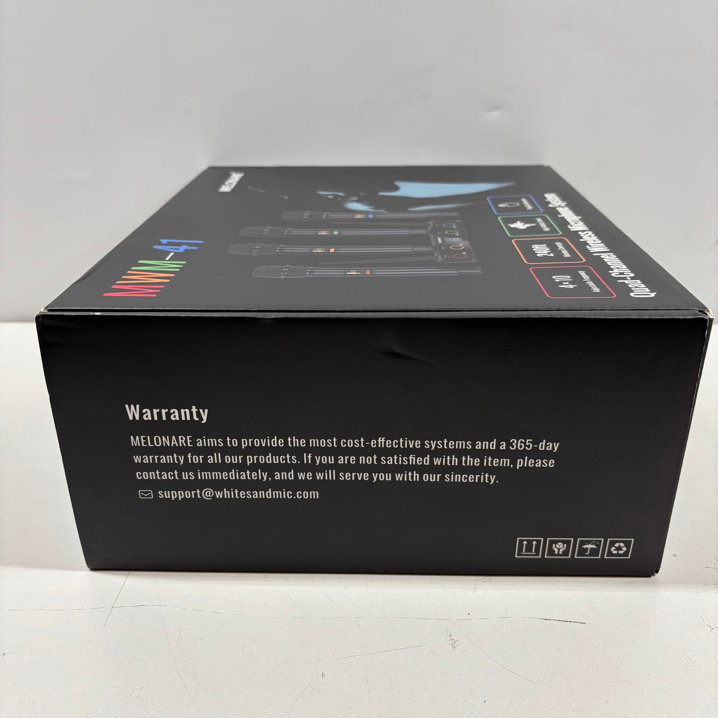 New Melonare MWM-41 50Hz-15KHz Quad-Channel Wireless Microphone System