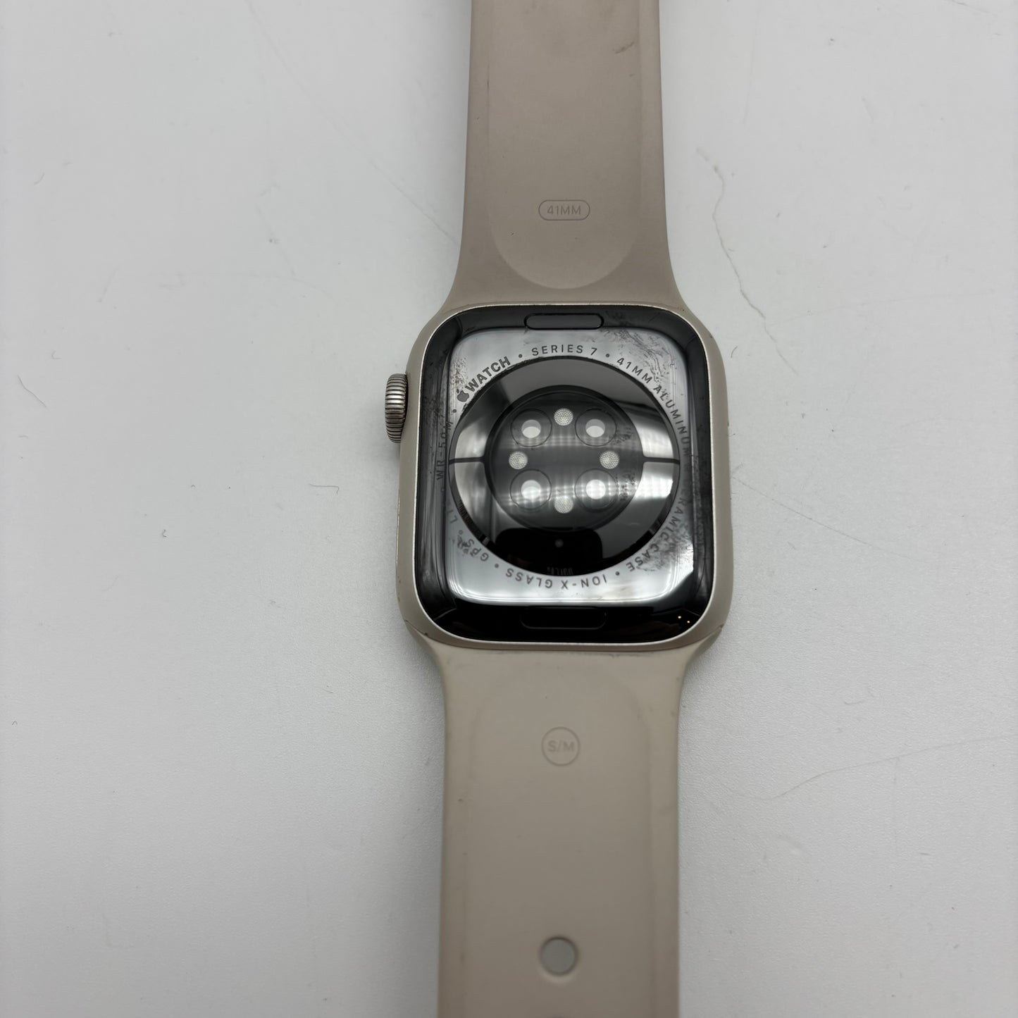 Unlocked Apple Watch Series 7 41MM Silver Aluminum Starlight Sport Band
