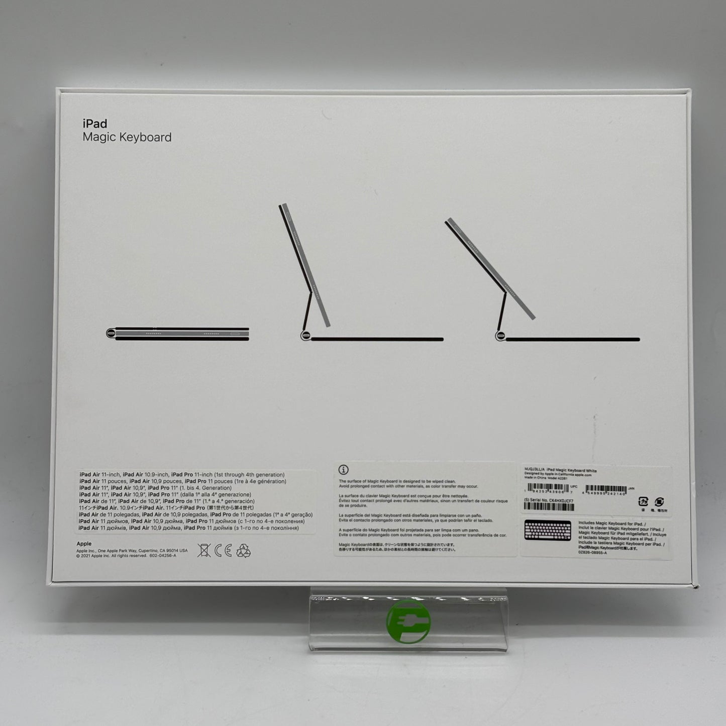 Apple Magic Keyboard for iPad Air 10.9",11" Keyboard Folio Case White MJQJ3LL/A