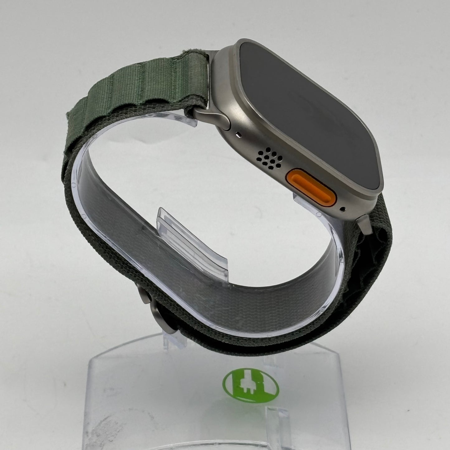 Unlocked Apple Watch Ultra 49MM Natural Titanium Green Alpine Loop MQEX3LL/A