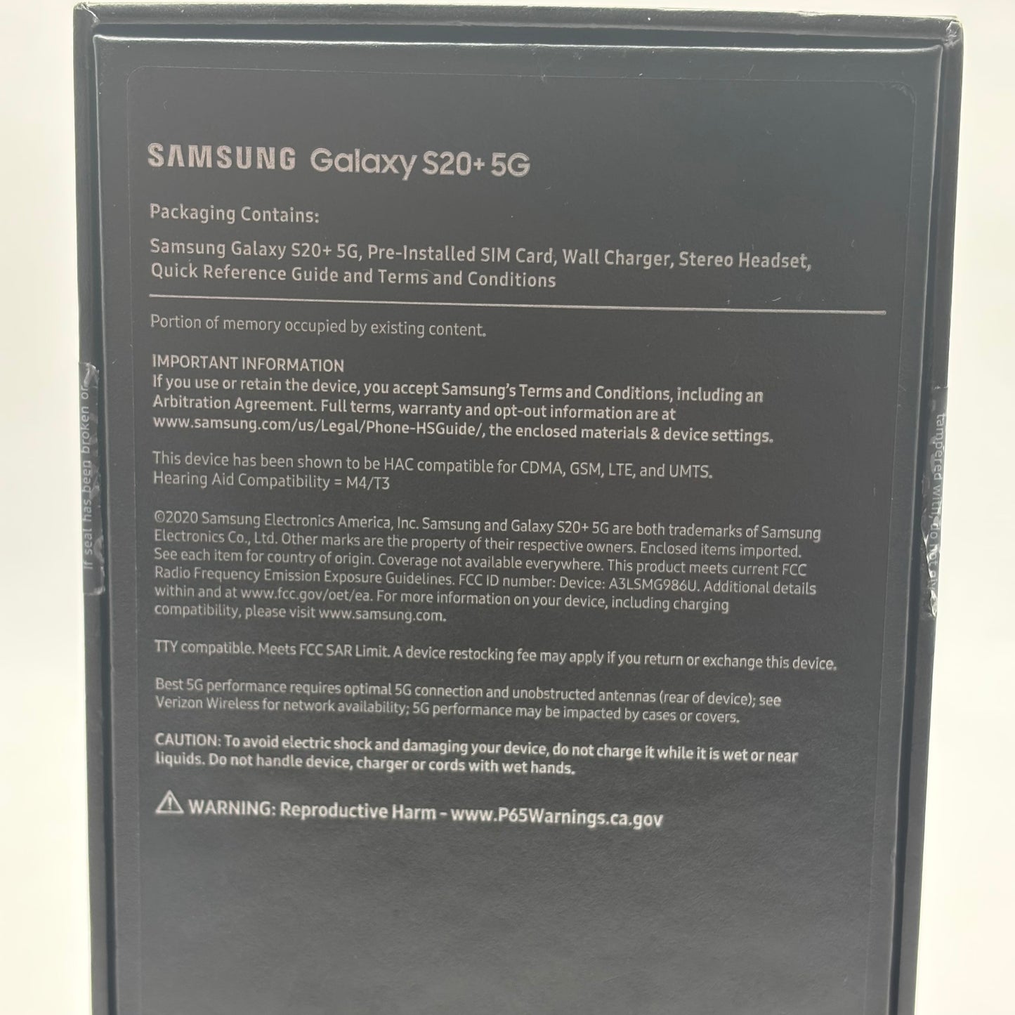 Verizon Samsung Galaxy S20 Plus 128GB SM-G986U Cloud Blue