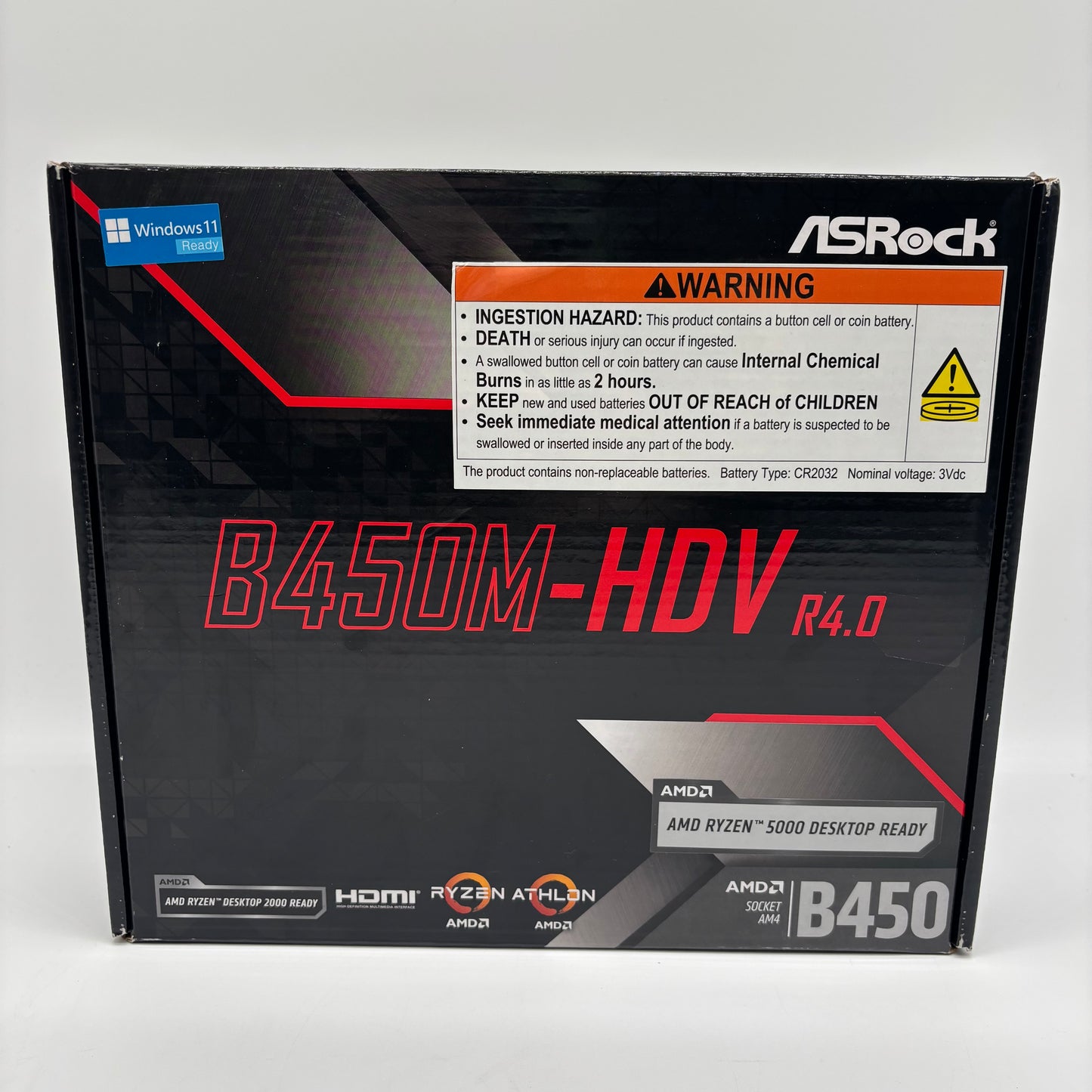 New AsRock B450M-HDV AMD AM4 MicroATX Motherboard