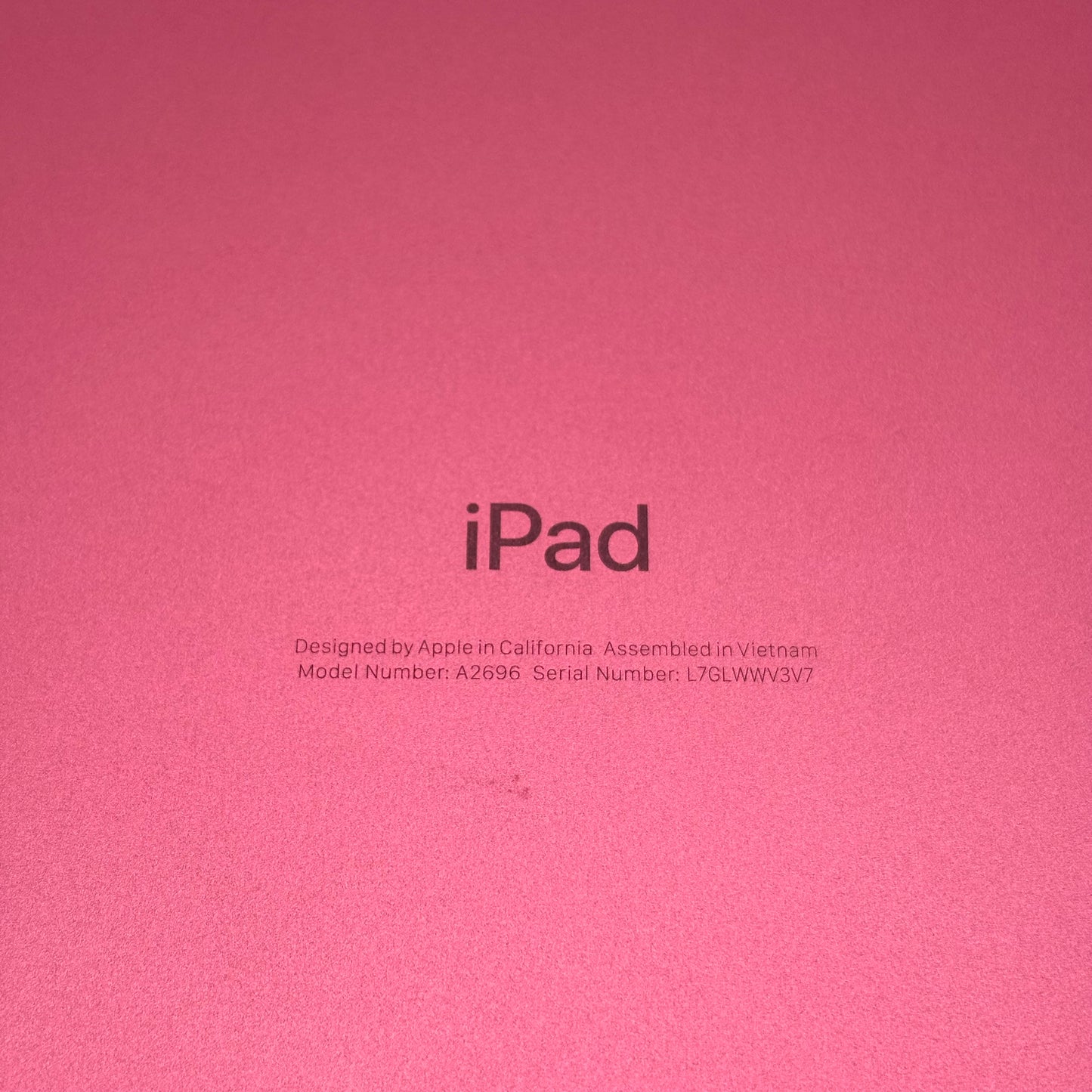 WiFi Only Apple iPad 10th Gen 64GB Pink MPQ33LL/A