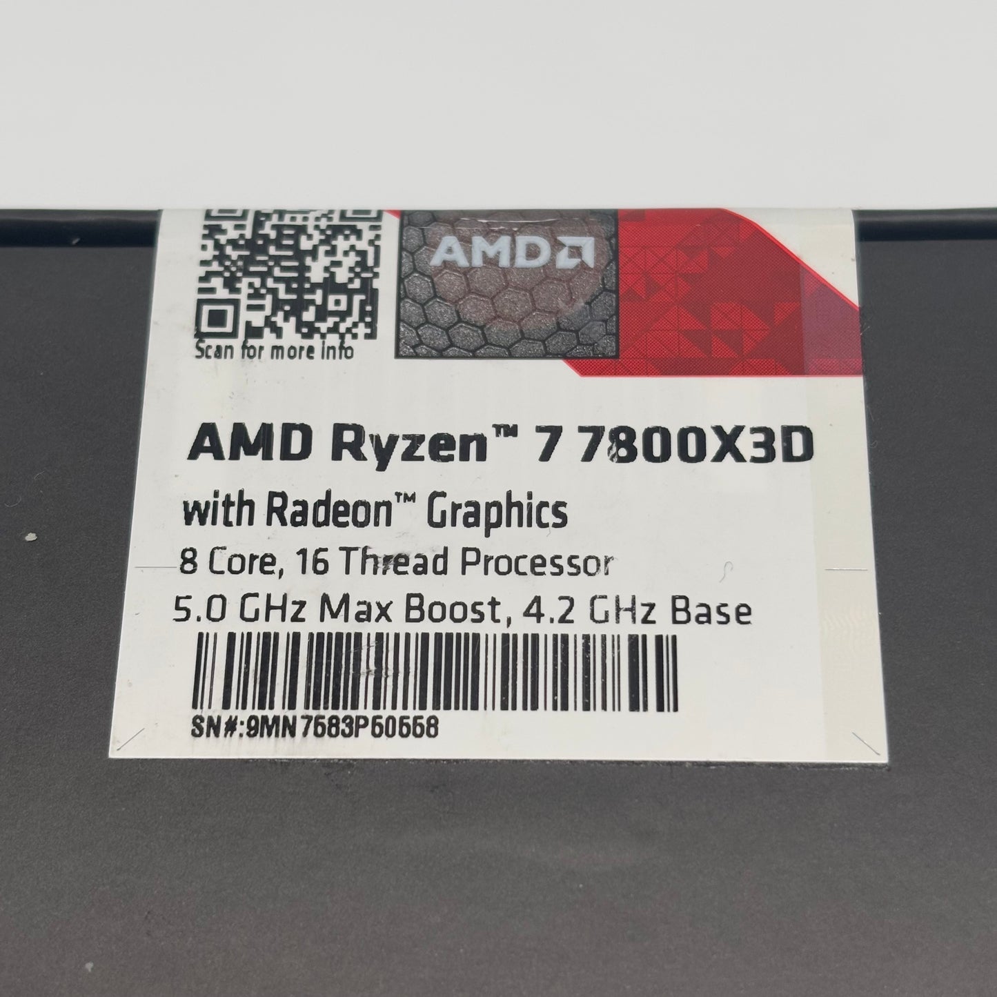 New AMD Ryzen 7 7800X3D 4.20GHz 8 Core 16 Thread AM5
