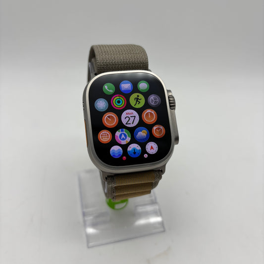 Unlocked Apple Watch Ultra 2 49MM Titanium Aluminum Olive Alpine Loop MX4H3LW/A
