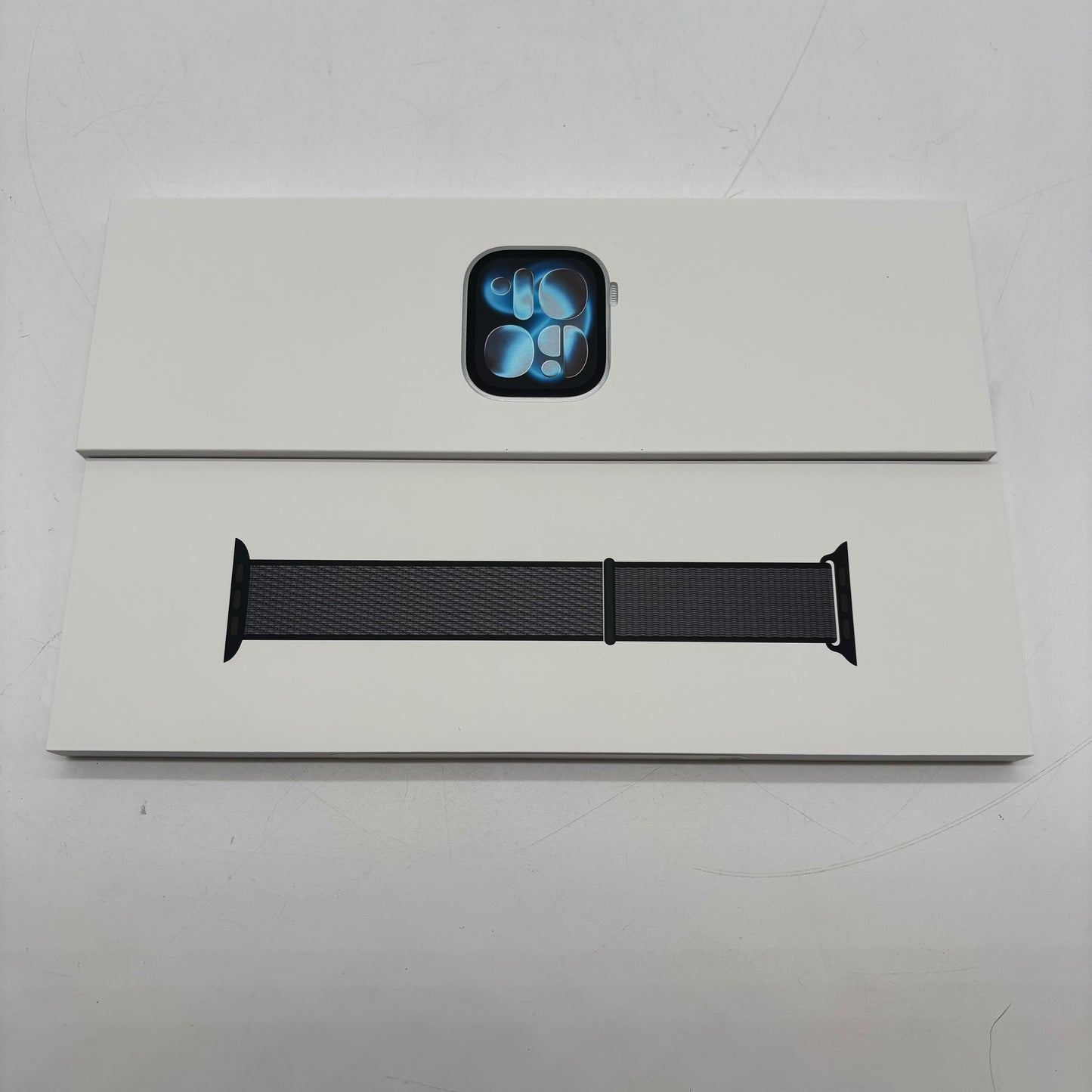 New GPS Only Apple Watch Series 11 42MM Space Gray Aluminum Dark Gray Sport Loop