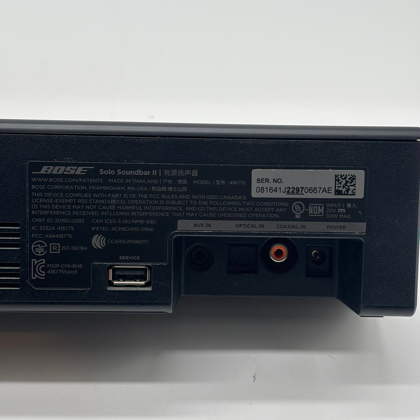 Bose Solo Soundbar Series II Black 418775