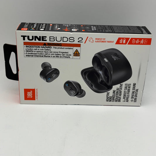 New JBL Tune Buds 2 Wireless Noise Canceling In-Ear Headphones Black