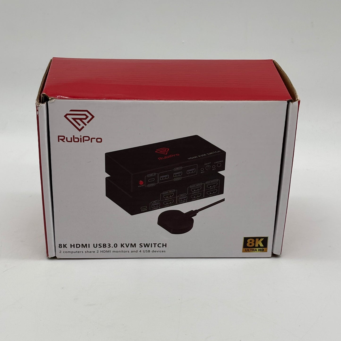 New Rubipro 8K HDMI USB 3.0 KVM Switch X004TT2B6Z