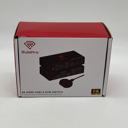 New Rubipro 8K HDMI USB 3.0 KVM Switch X004TT2B6Z