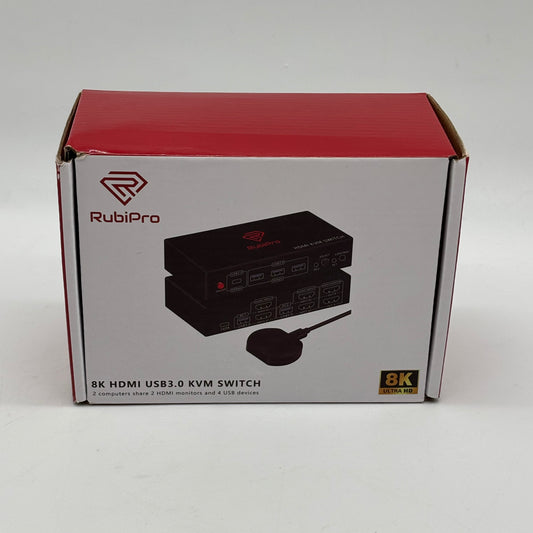 New Rubipro 8K HDMI USB 3.0 KVM Switch X004TT2B6Z