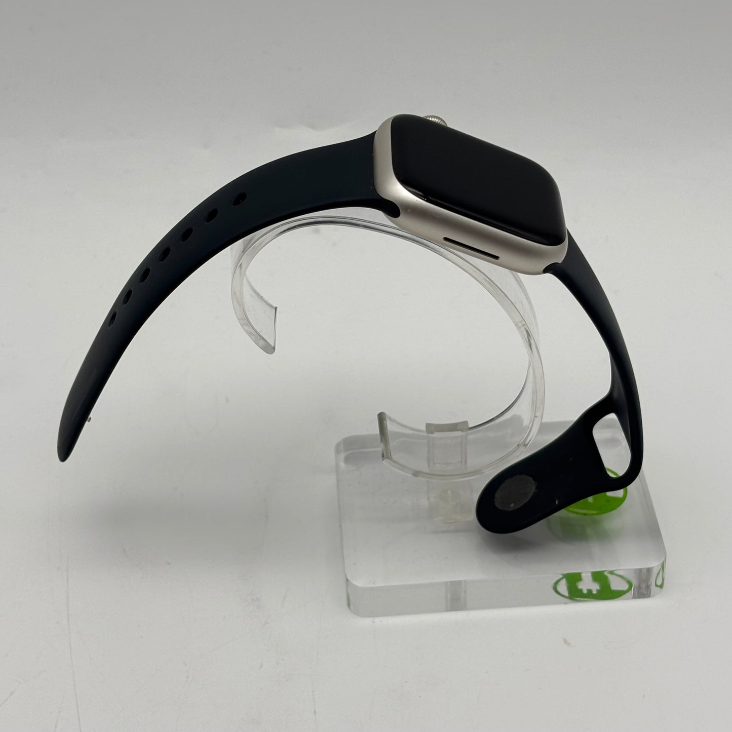 GPS Only Apple Watch Series 7 41MM Starlight Aluminum Black Sport Band MKNE3LL/A