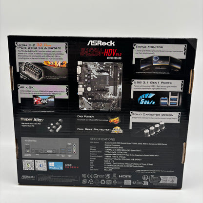 New AsRock B450M-HDV AMD AM4 MicroATX Motherboard
