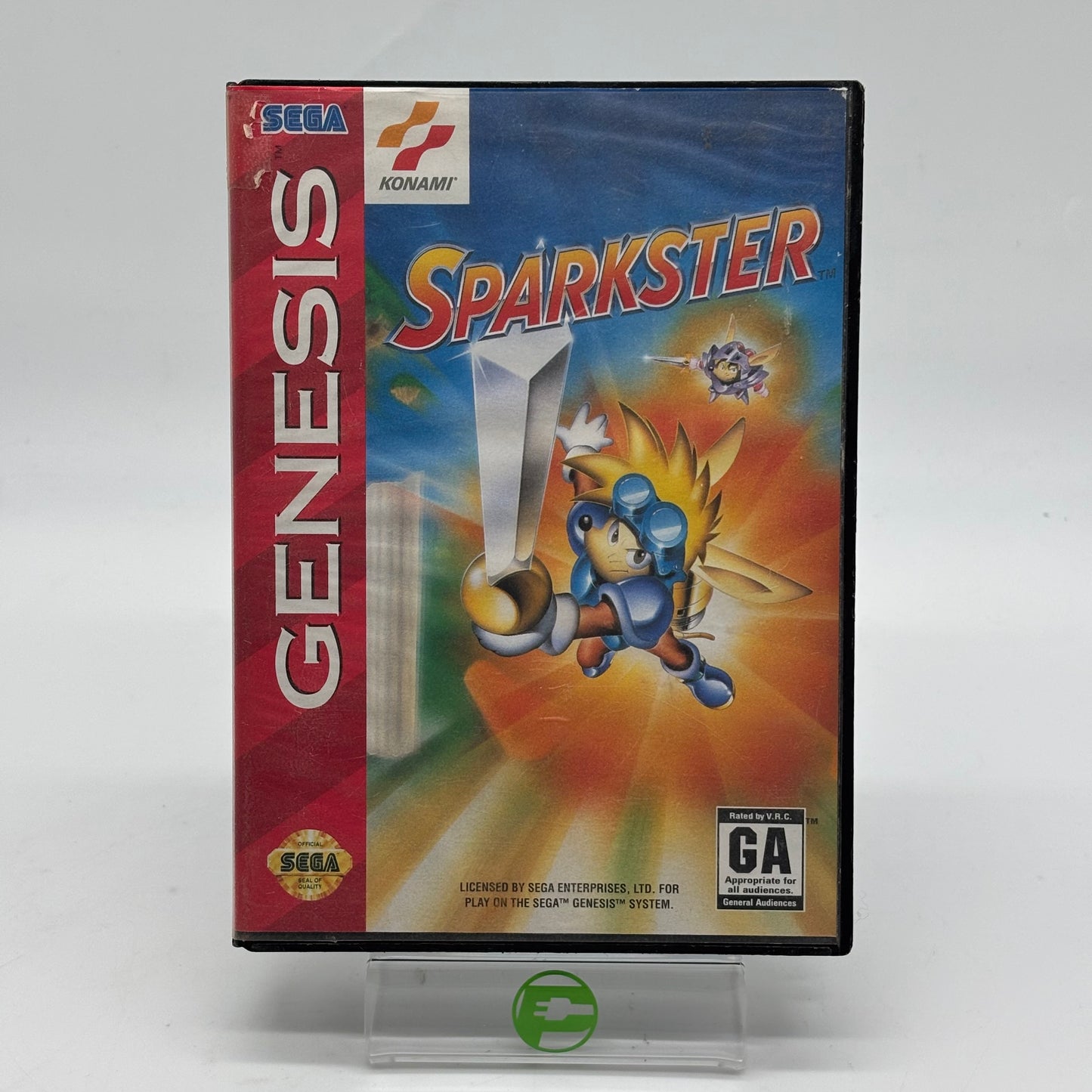 Sparkster (Sega Genesis, 1993) Game & Case
