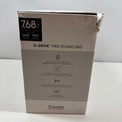 SanDisk External G-Drive Pro 7.68TB Thunderbolt 3 SSD SDPS71F-007T-D-0K