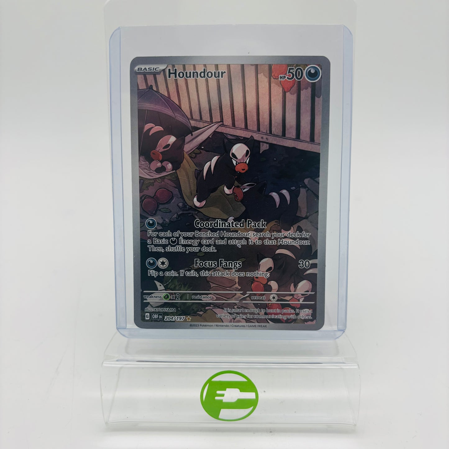 Pokemon TCG Houndour 204/197 Illustration Rare Obsidian Flames