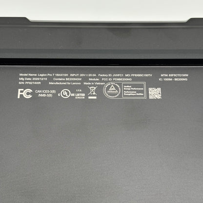 Lenovo Legion 7 Pro 16" Core Ultra 9 275HX 2.7GHz 64GB RAM 1TB SSD RTX 5090