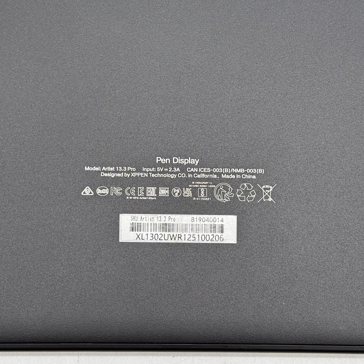 XP-PEN Artist 13.3 Pro 13.3" Pen Display Black