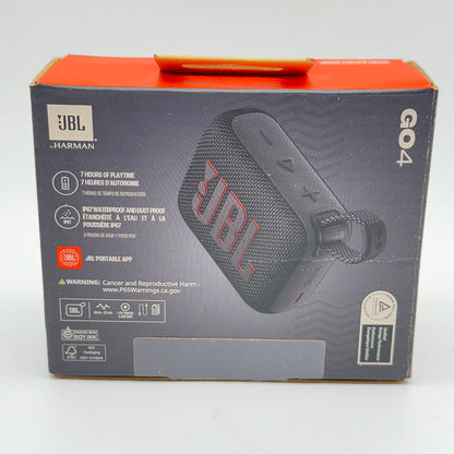 JBL Go 4 Portable Waterproof Bluetooth Speaker Black GO4D