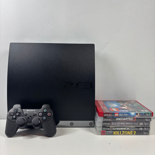 Sony PlayStation 3 Slim PS3 320GB Black Console Bundle CECH-2501B