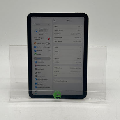 WiFi Only Apple iPad mini (A17 Pro) 128GB Starlight MXN83LL/A