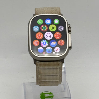 Unlocked Apple Watch Ultra 49MM Natural Titanium Starlight Alpine Loop NNH83LW/A