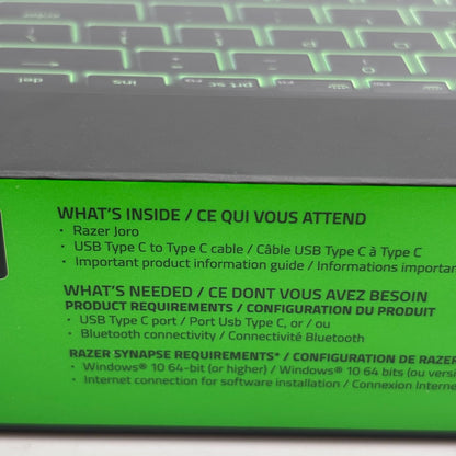 New Razer Joro Portable Bluetooth Wireless Gaming Keyboard 