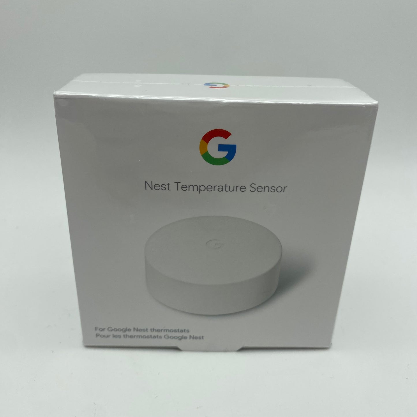 New Google Nest Temperature Sensor Smart Temp Sensor Stainless White A0106