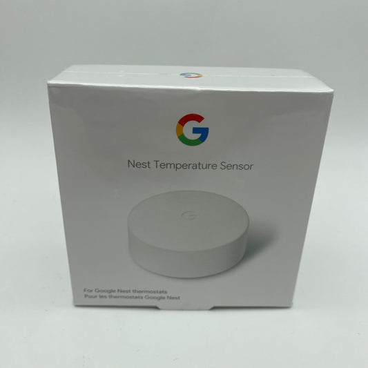 New Google Nest Temperature Sensor Smart Temp Sensor Stainless White A0106