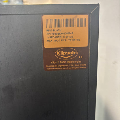 Klipsch RF10 Tower Speakers System Pair Black 04350645
