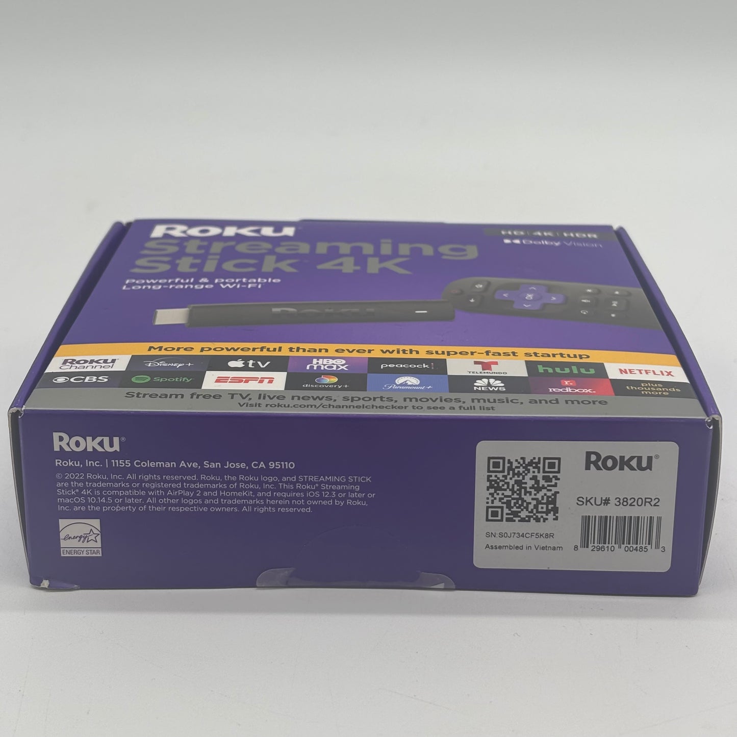 New Roku Streaming Stick 4k Long-Range Wi-Fi 3820R2
