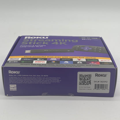 New Roku Streaming Stick 4k Long-Range Wi-Fi 3820R2