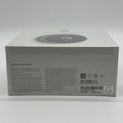 New Google Nest Thermostat Nest Learning Thermostat T3007ES