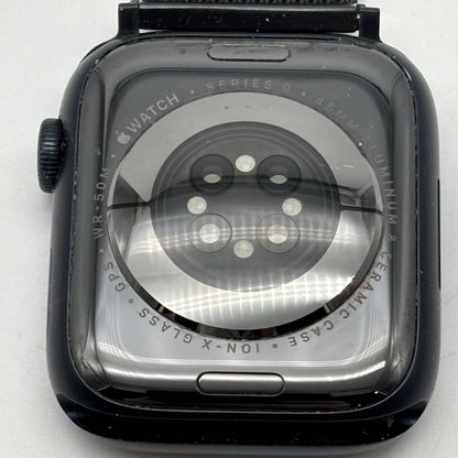 GPS Only Apple Watch Series 9 45MM Black Aluminum  Black Milanese Loop MR9C3LL/A
