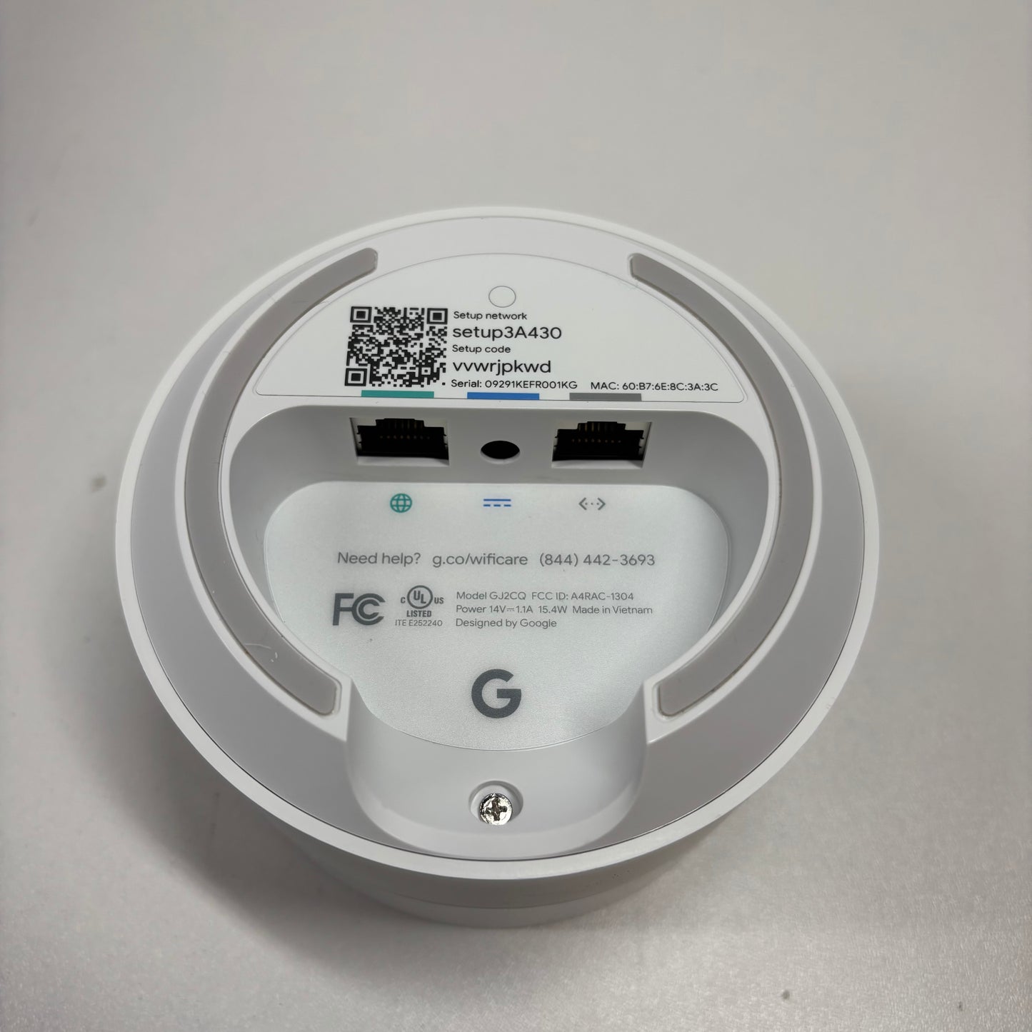 Google Nest WiFi Dual Band GA0234-US Dual Gigabit Ethernet Router