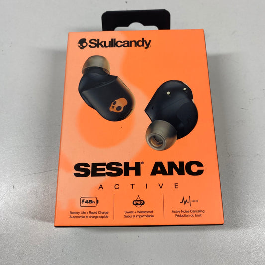 New Skullcandy SESH ANC Active Noise Cancelling Wireless Earbuds  Black S2SAW