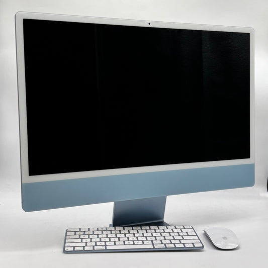 2021 Apple iMac 24" M1 8 Core 3.2GHz 8GB RAM 256GB SSD Blue MGPK3LL/A