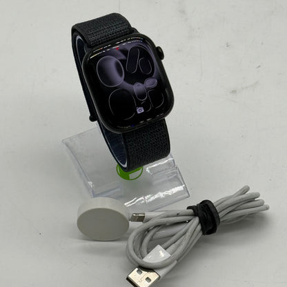 GPS Only Apple Watch Series 10 46MM Jet Black Aluminum Dark Gray Sport Loop