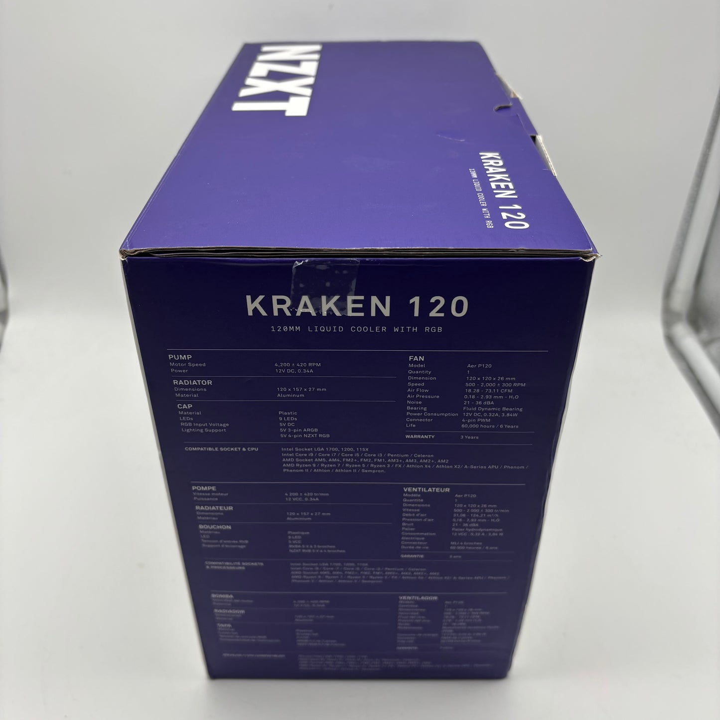 New NZXT Kraken 120 CPU Liquid Cooler With RGB RL-KR120-B1